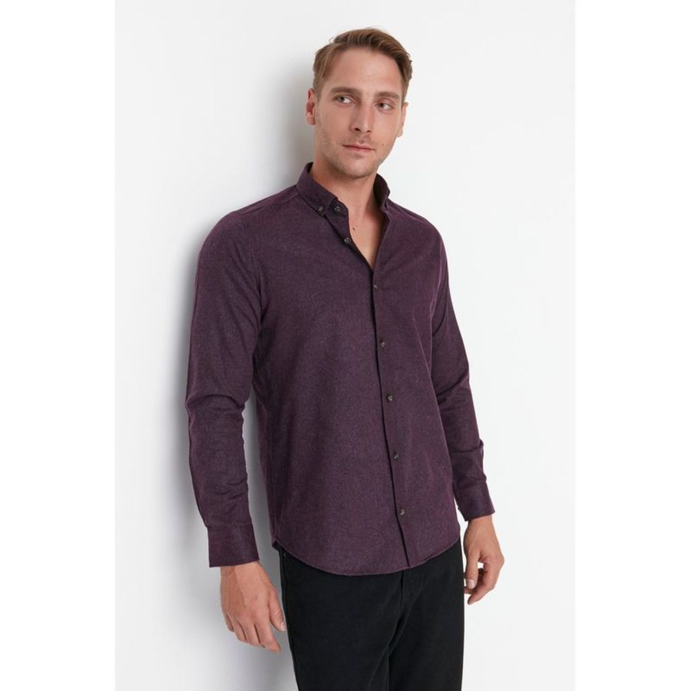 NWT Trendyol Men Slim fit Shirt collar Woven Shirt